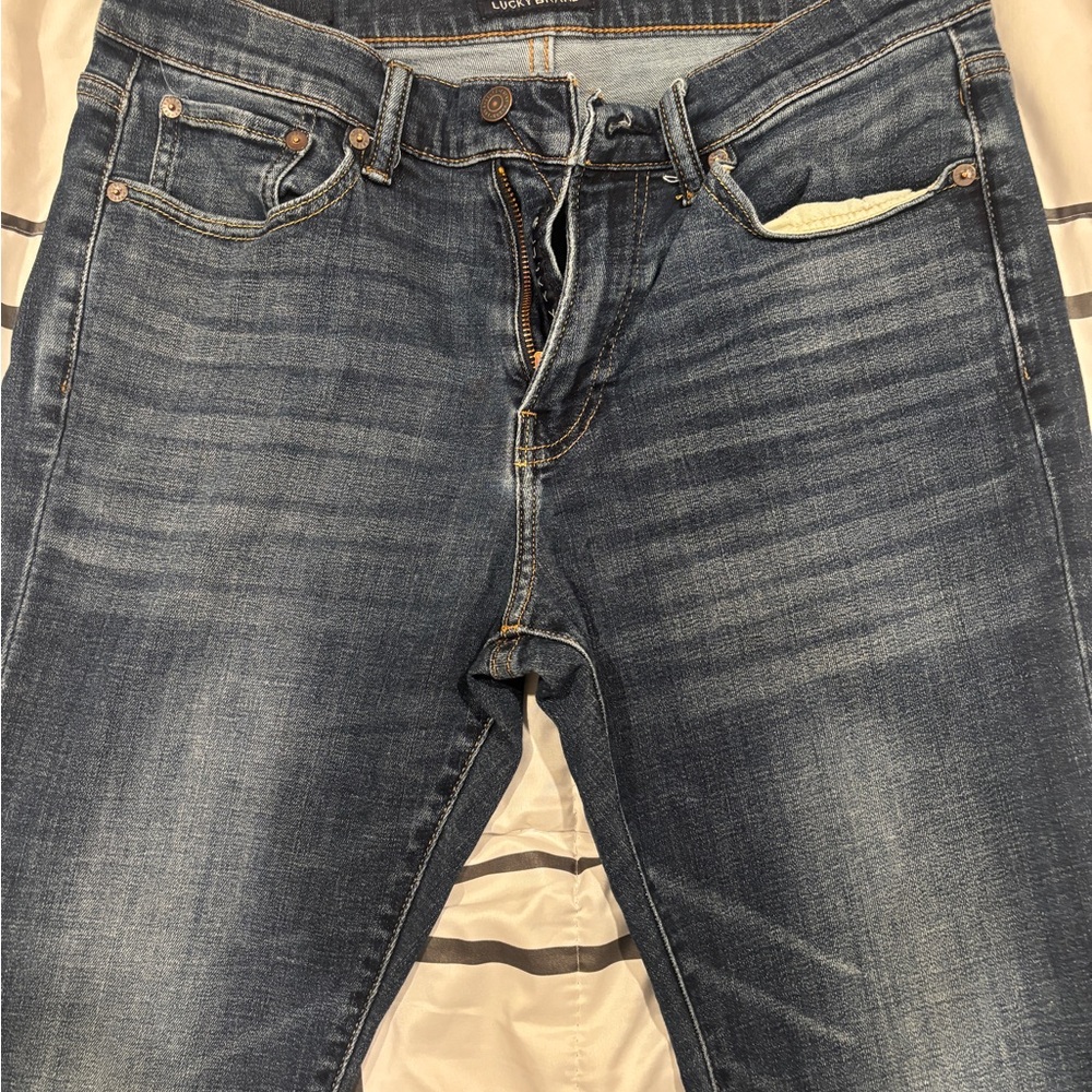 Lucky Brand Men's Faded Blue Slim Jeans